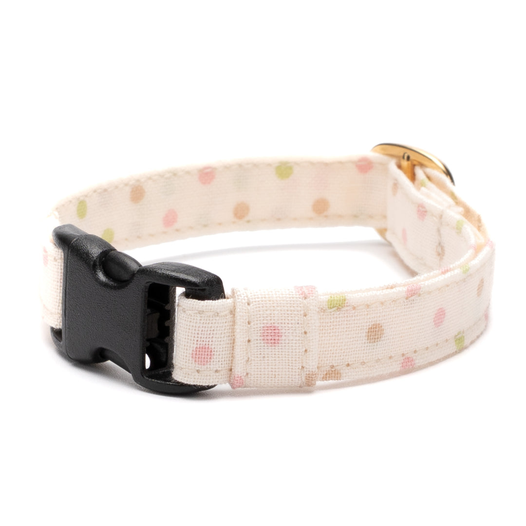 猫首輪 ドット マルチカラー アイボリー【限定色】