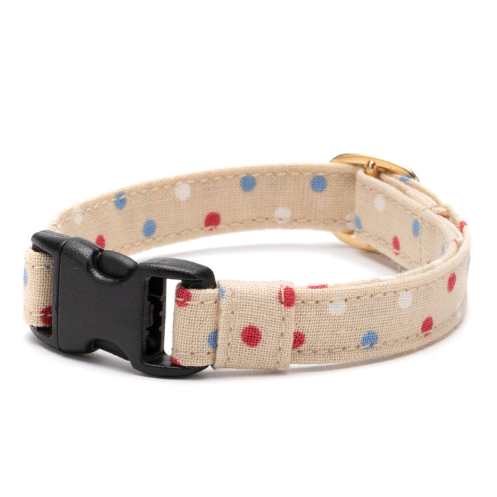 猫首輪 ドット マルチカラー ベージュ【限定色】