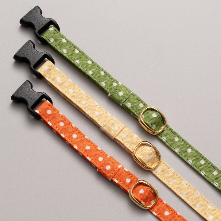 猫首輪 ドット グラスグリーン