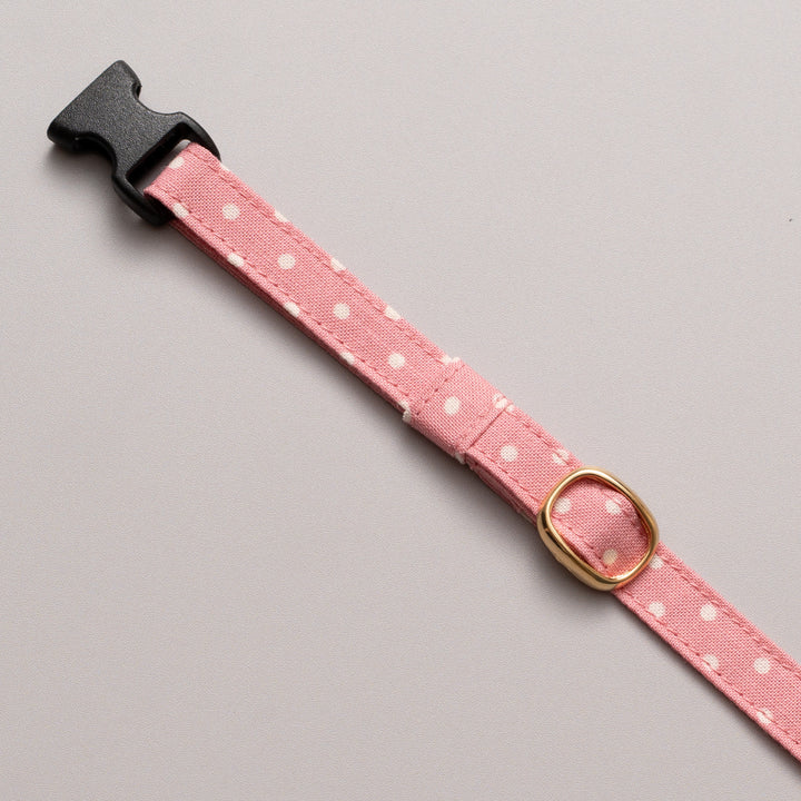 猫首輪 ドット ベビーピンク