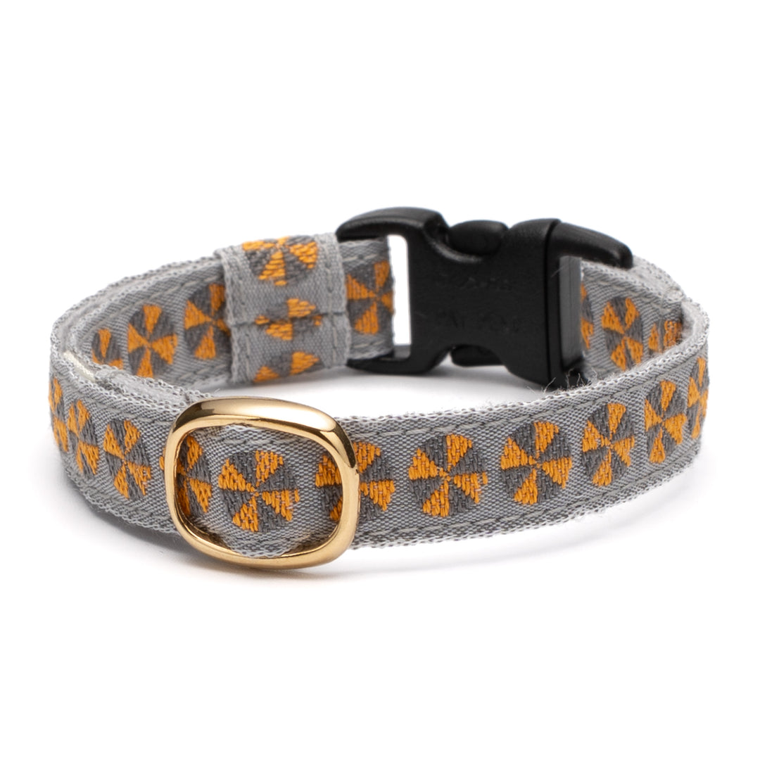 チロル猫首輪 Kafka バル 1グレー/オレンジ