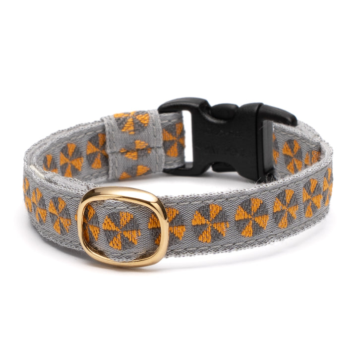 チロル猫首輪 Kafka バル 1グレー/オレンジ