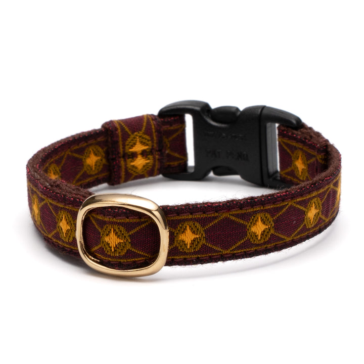 チロル猫首輪 Kafka ダイヤ 7ボルドー