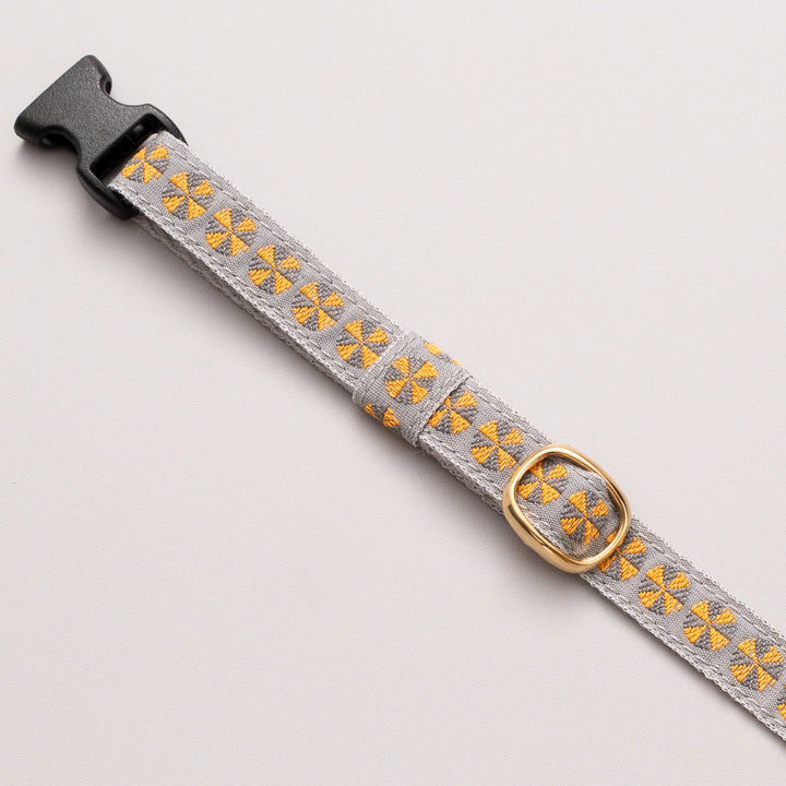 チロル猫首輪 Kafka バル 1グレー/オレンジ