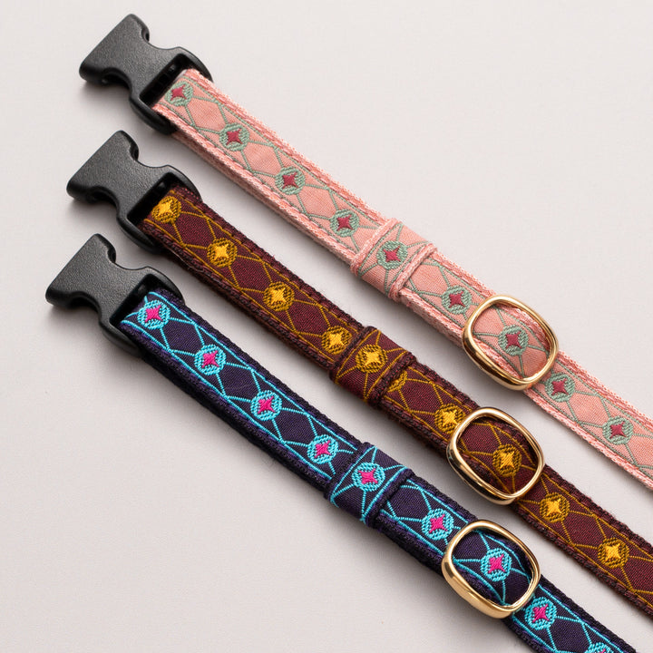 チロル猫首輪 Kafka ダイヤ 10ネイビー