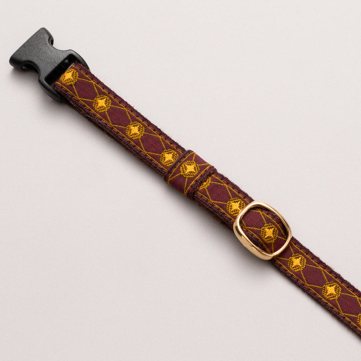 チロル猫首輪 Kafka ダイヤ 7ボルドー