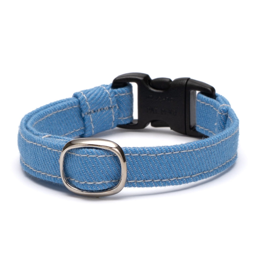 猫首輪 デニム コメットブルー