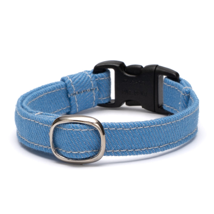 猫首輪 デニム コメットブルー