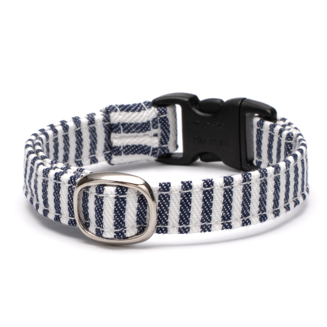 猫首輪 デニム ヒッコリー