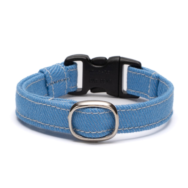 猫首輪 デニム コメットブルー