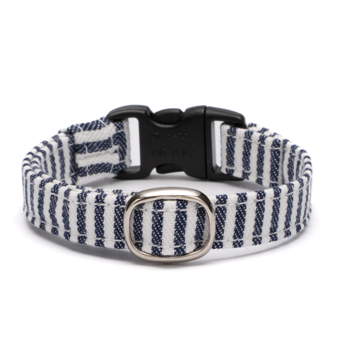 猫首輪 デニム ヒッコリー