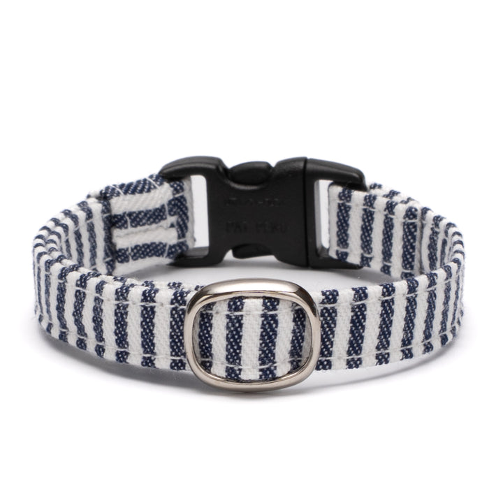 猫首輪 デニム ヒッコリー