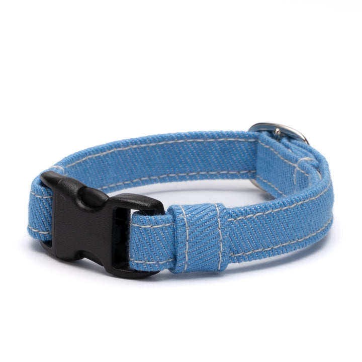 猫首輪 デニム コメットブルー