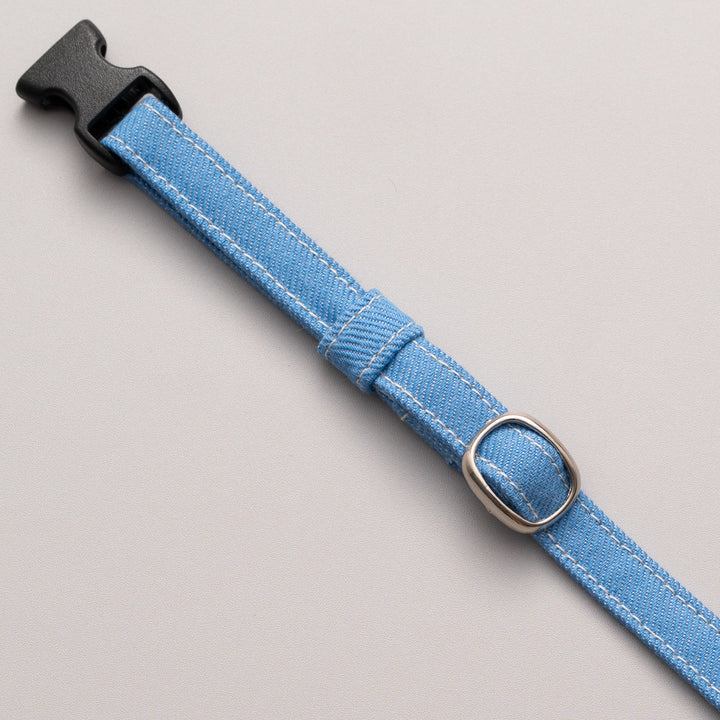 猫首輪 デニム コメットブルー