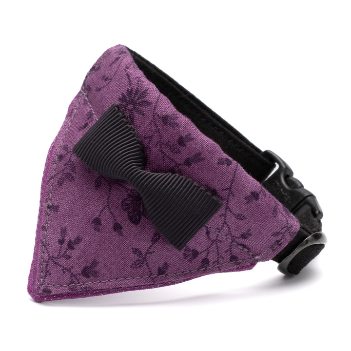 バンダナ付き猫首輪 ハロウィンパーティー ミッドナイトフラワー/パープル