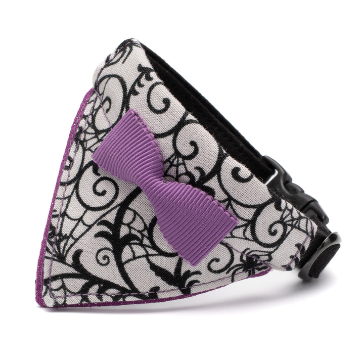 バンダナ付き猫首輪 ハロウィンパーティー スパイダー/パープル