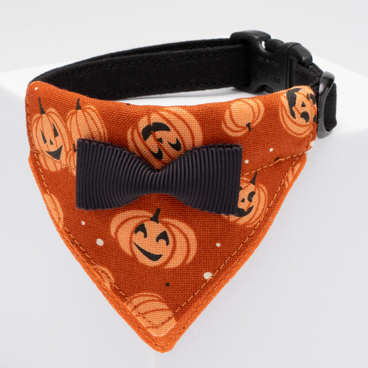 バンダナ付き猫首輪 ハロウィンパーティー ジャック・オー・ランタン/オレンジ