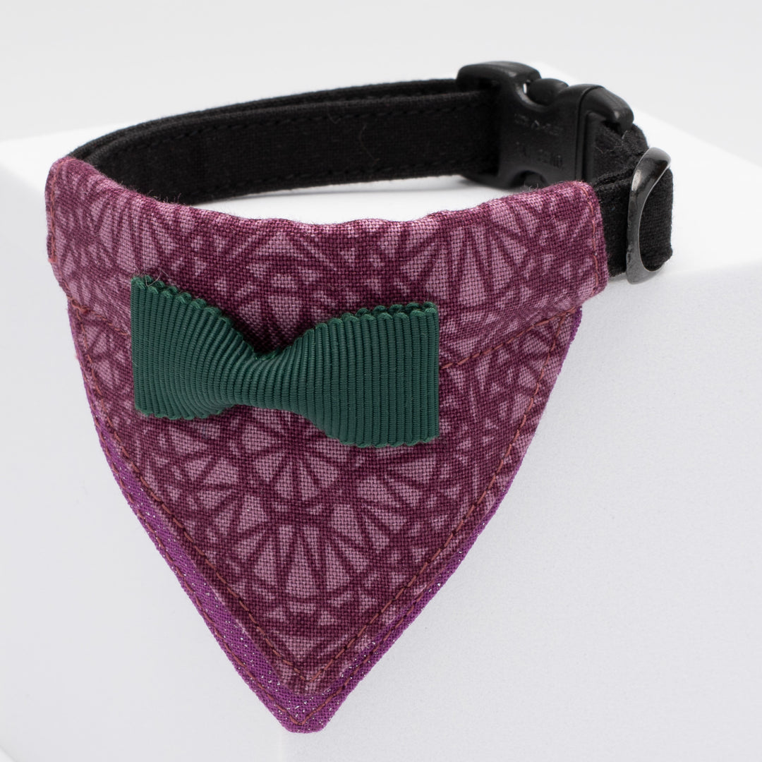バンダナ付き猫首輪 ハロウィンパーティー ミステリアスナイト/パープル
