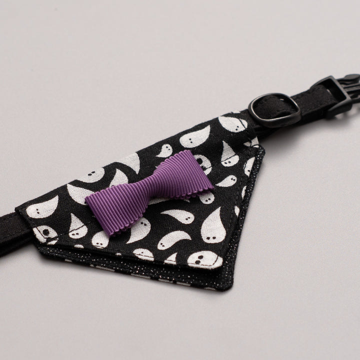 バンダナ付き猫首輪 ハロウィンパーティー ゴースト/ブラック