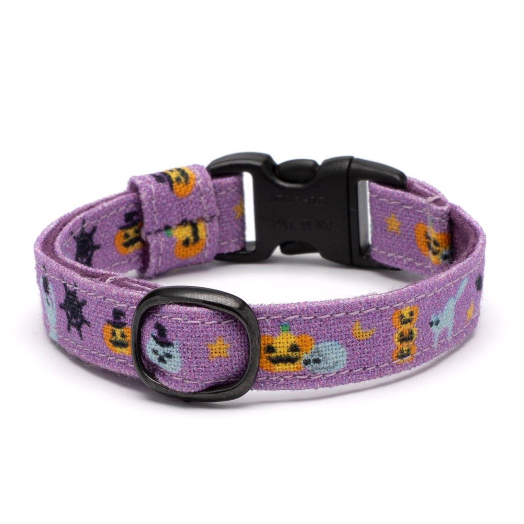 グラフィック猫首輪 猫とかぼちゃ パープル【限定モデル】