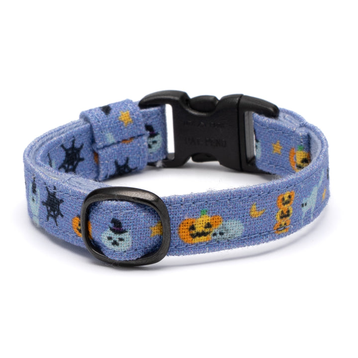 グラフィック猫首輪 猫とかぼちゃ ブルー【限定モデル】
