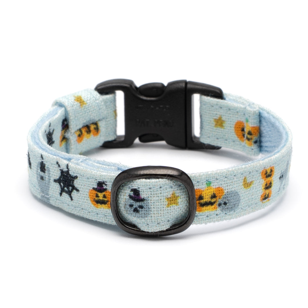 グラフィック猫首輪 猫とかぼちゃ ライトブルー【限定モデル】