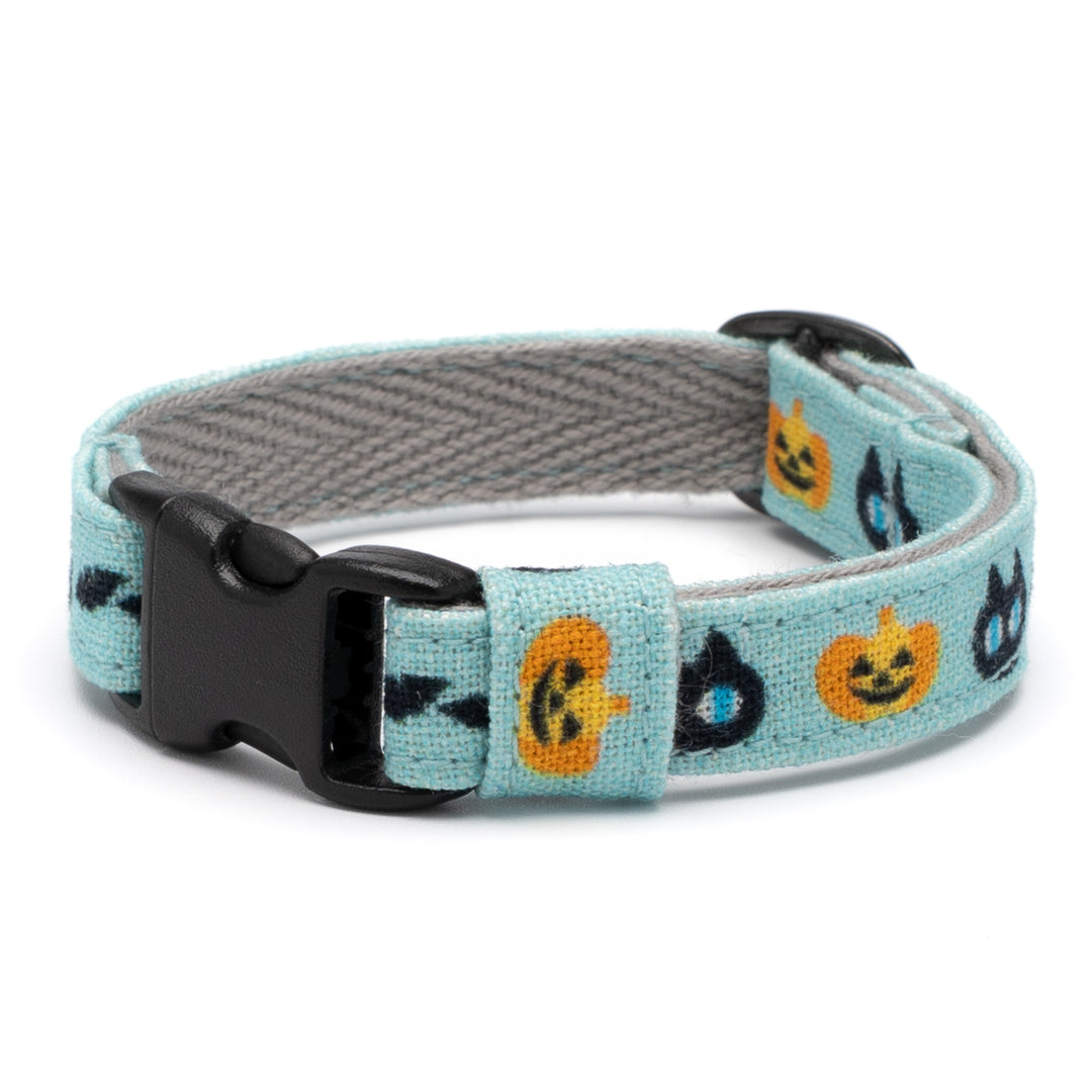 グラフィック猫首輪 黒猫のハロウィン ターコイズ【限定モデル】