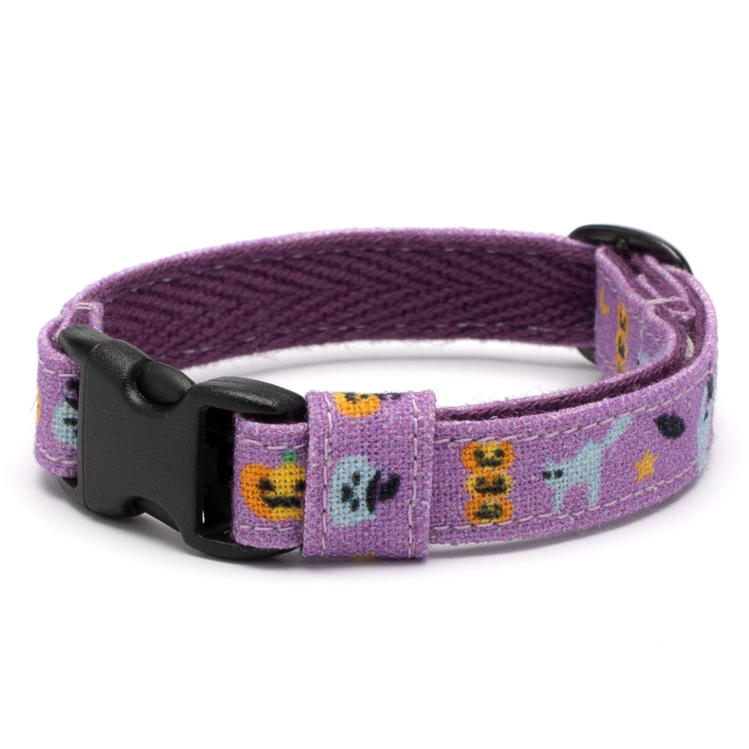 グラフィック猫首輪 猫とかぼちゃ パープル【限定モデル】