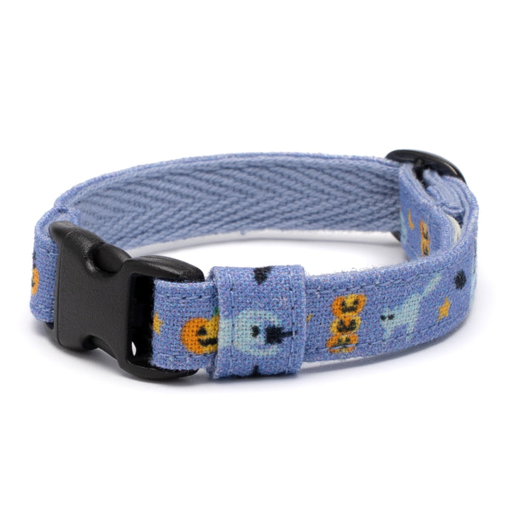 グラフィック猫首輪 猫とかぼちゃ ブルー【限定モデル】