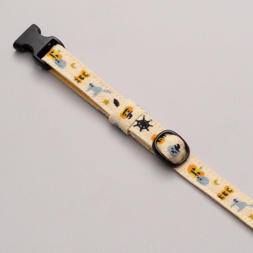 グラフィック猫首輪 猫とかぼちゃ ライトオレンジ【限定モデル】