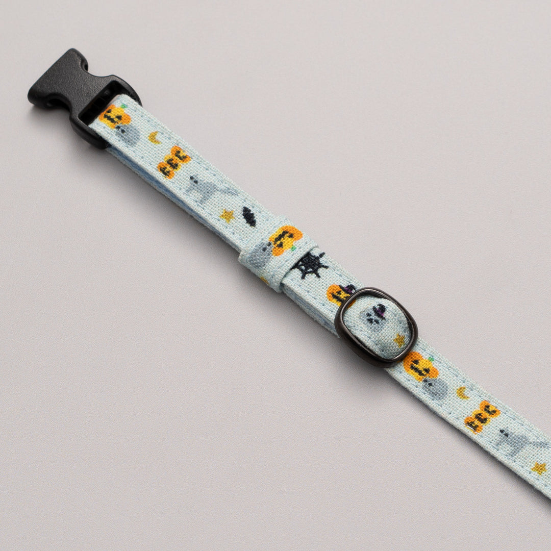 グラフィック猫首輪 猫とかぼちゃ ライトブルー【限定モデル】