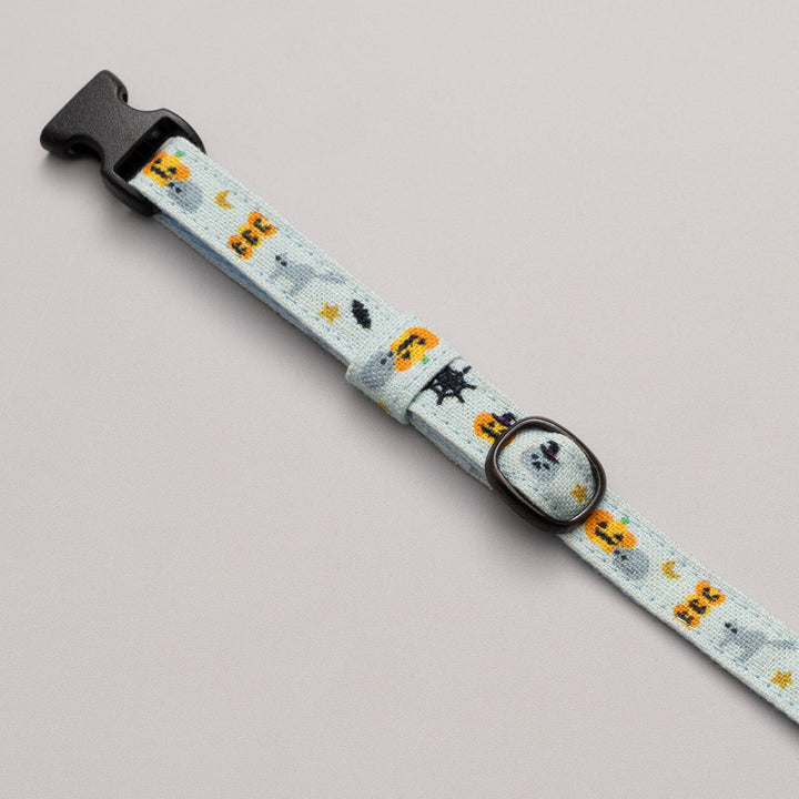 グラフィック猫首輪 猫とかぼちゃ ライトブルー【限定モデル】