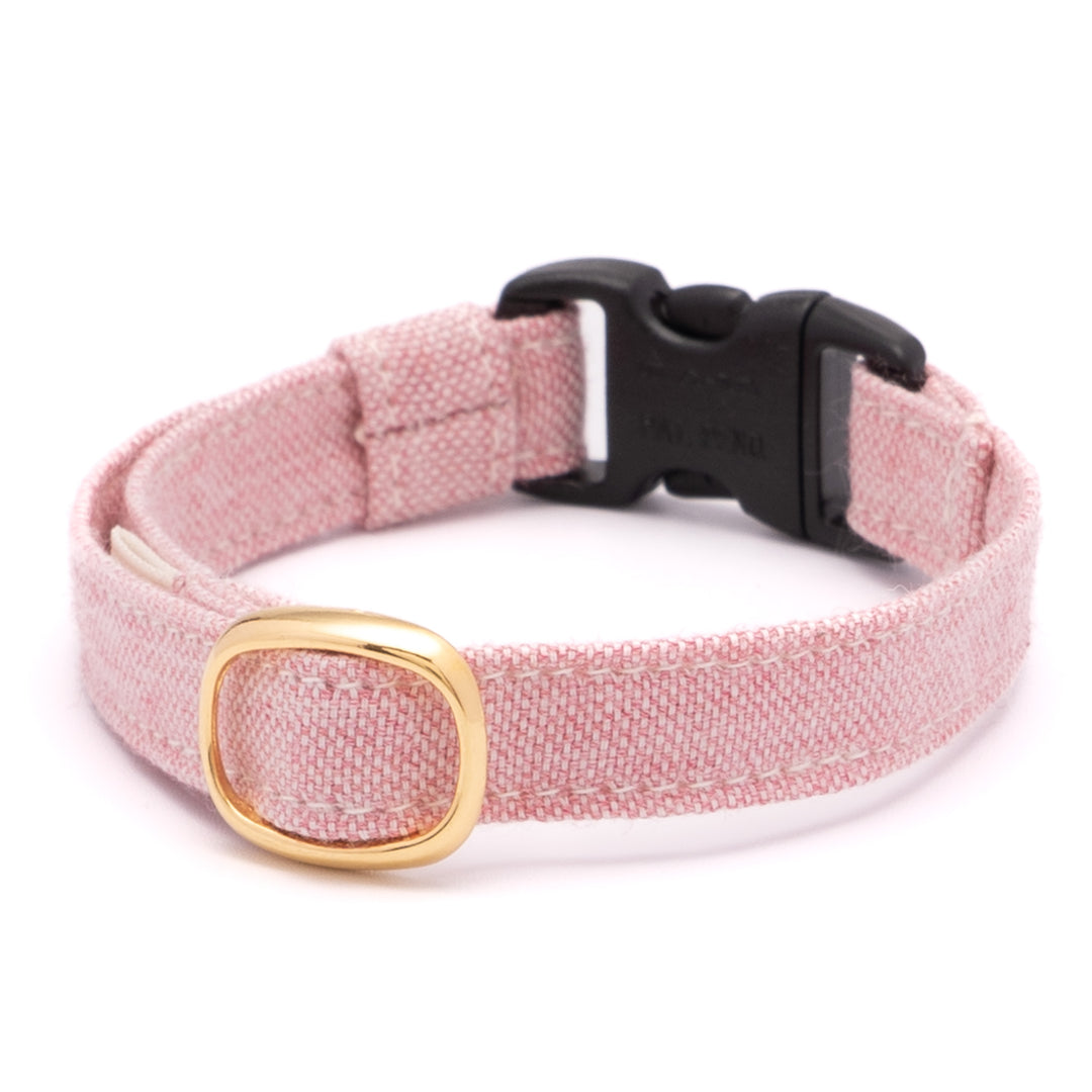 猫首輪 オールコットン レッド