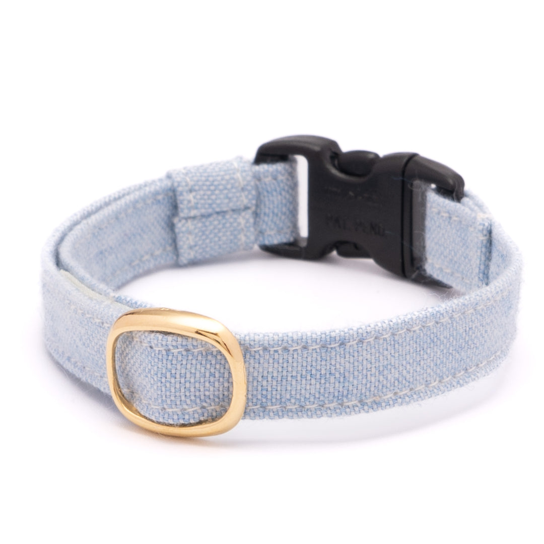 猫首輪 オールコットン ブルー