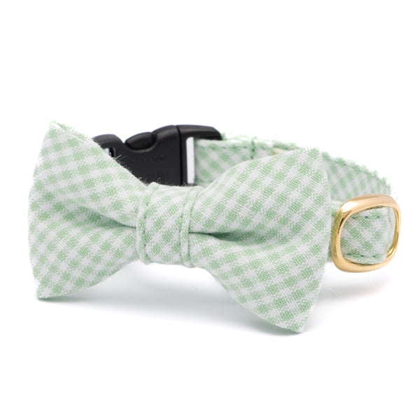リボン付き猫首輪 ギンガムチェック(新タイプ) グリーン リボン付き猫首輪 ギンガムチェック(新タイプ) グリーン