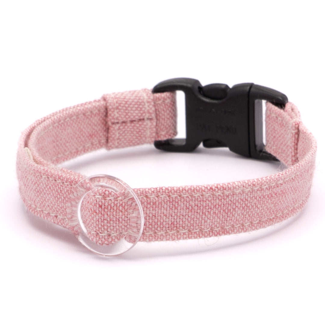 猫首輪 オールコットン・金属アレルギー対応 レッド