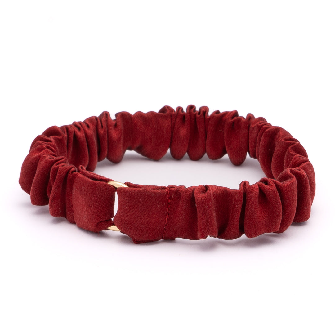 シュシュ猫首輪 シルク 無地 ロイヤルレッド