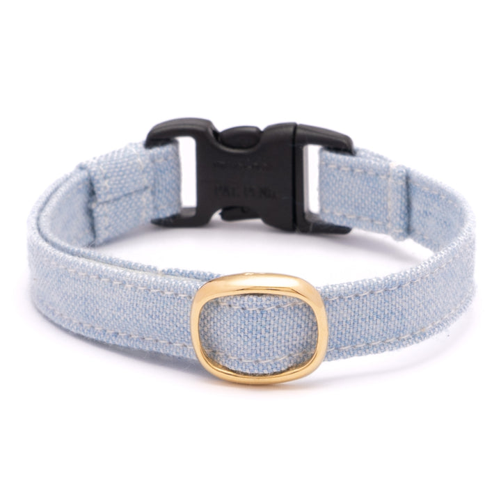 猫首輪 オールコットン ブルー