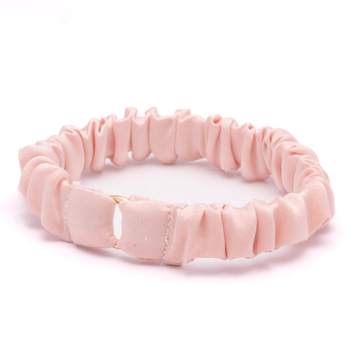 シュシュ猫首輪 シルク 無地 ロイヤルピンク