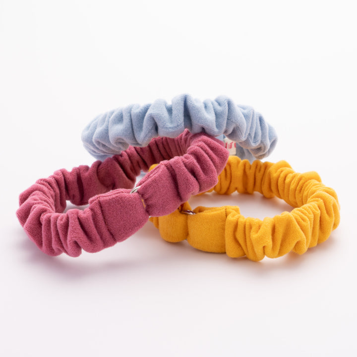 シュシュ猫首輪 ウルトラストレッチ 無地 オレンジ