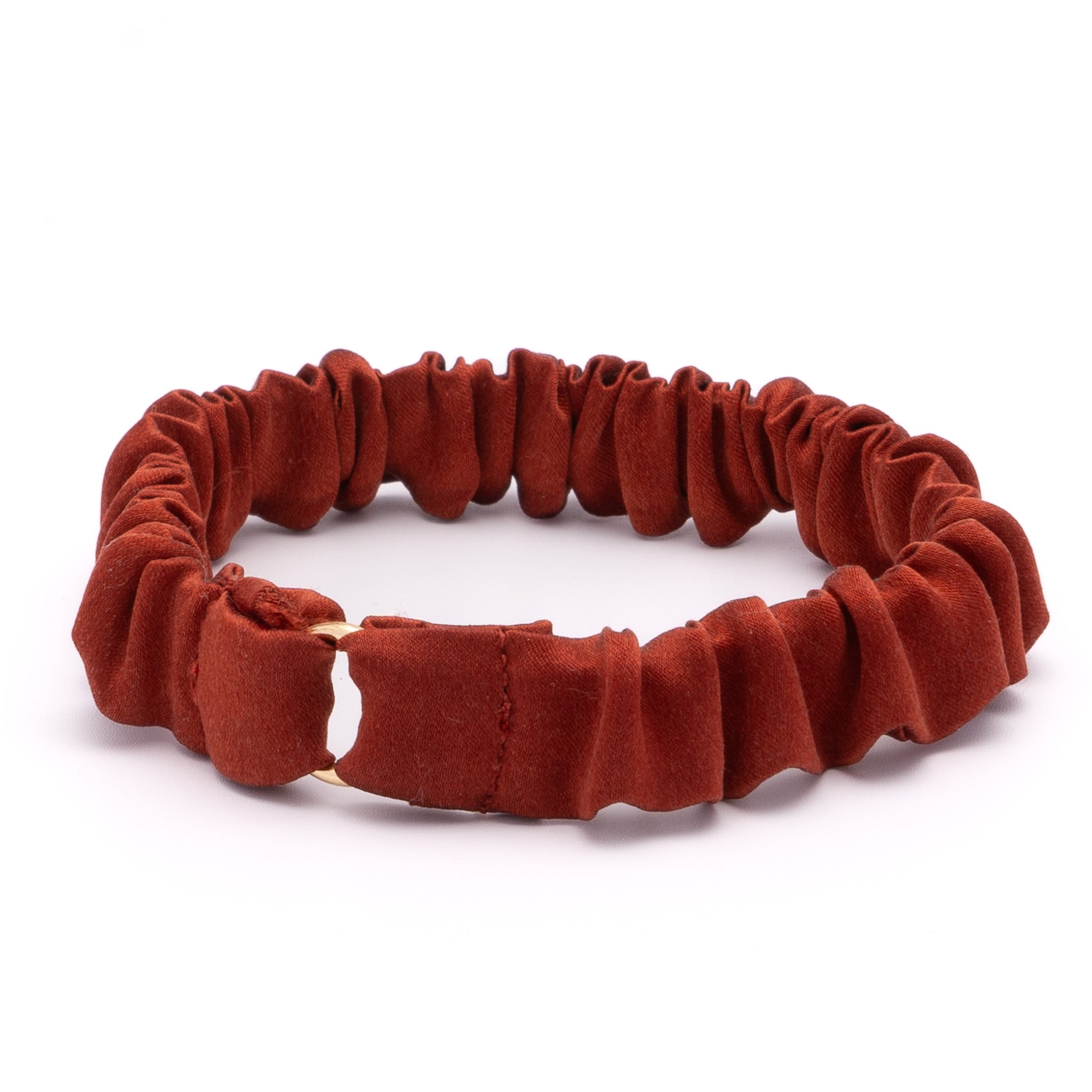 シュシュ猫首輪 シルク 無地 ロイヤルオレンジ｜ぽぽねこ公式