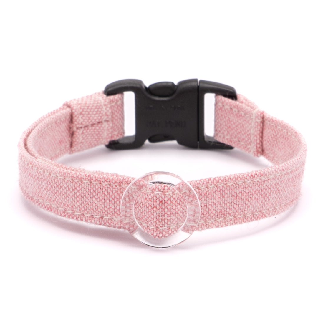 猫首輪 オールコットン・金属アレルギー対応 レッド