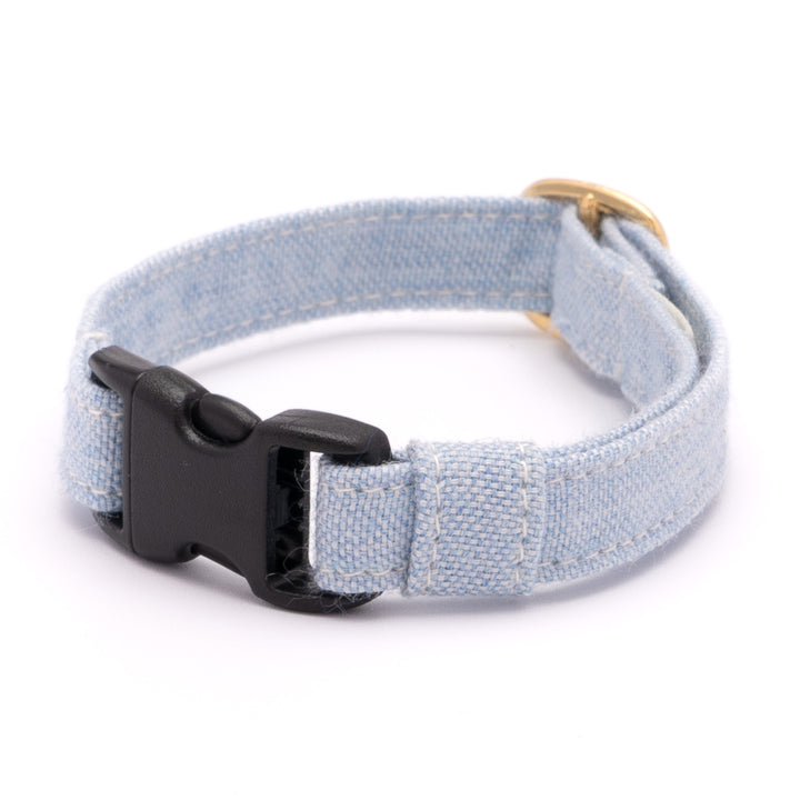 猫首輪 オールコットン ブルー
