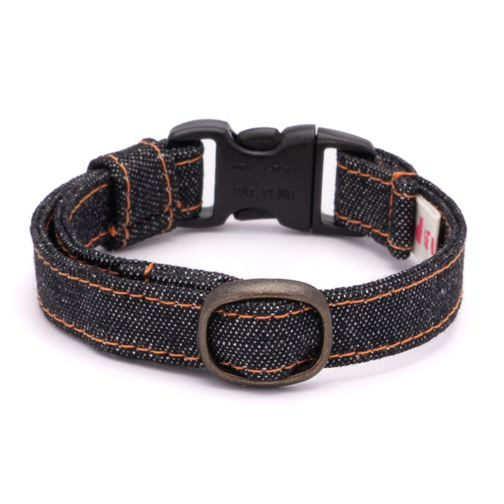 猫首輪 岡山児島デニム ブラック