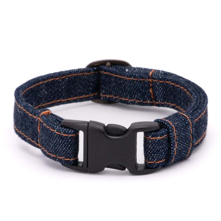 猫首輪 岡山児島デニム ネイビー