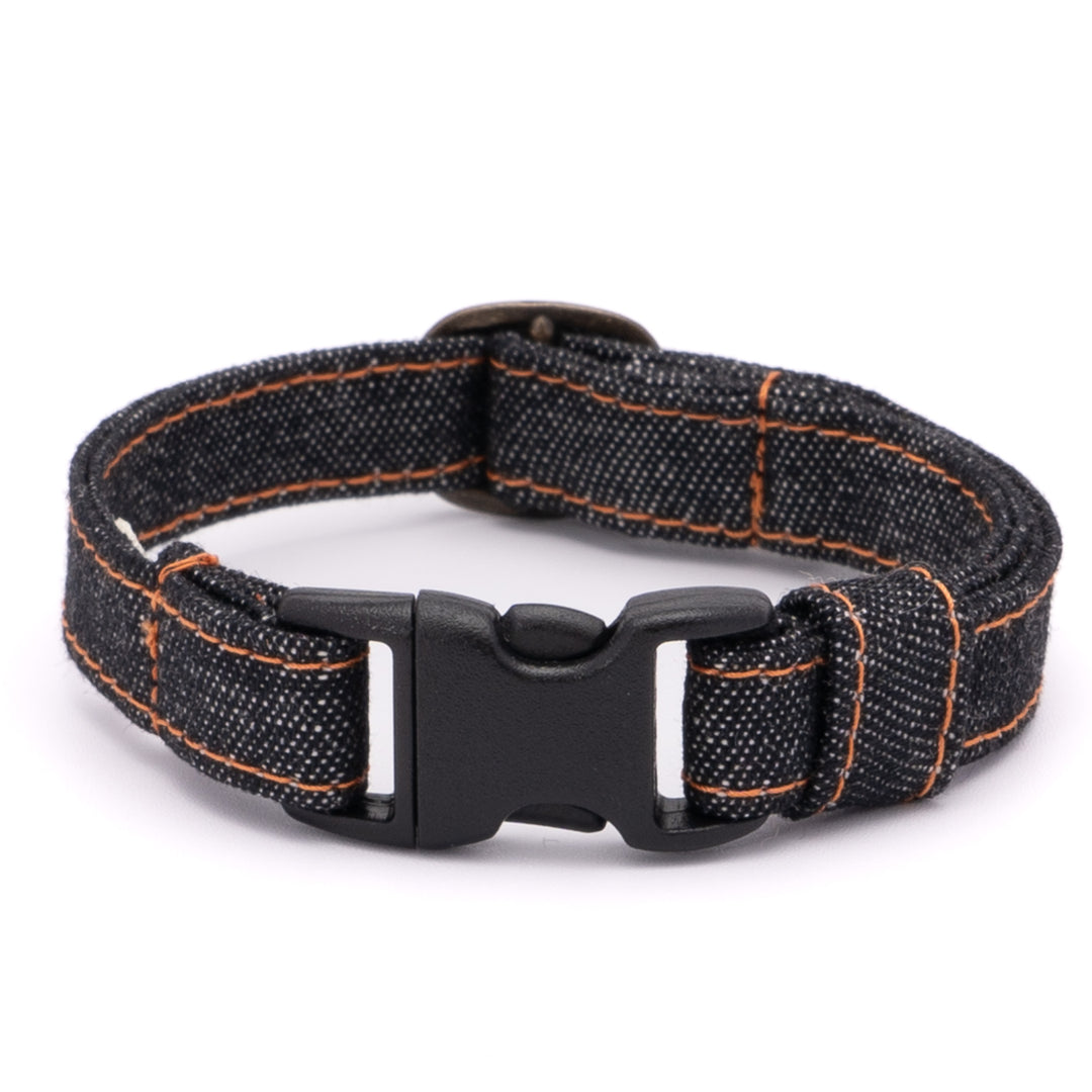 猫首輪 岡山児島デニム ブラック