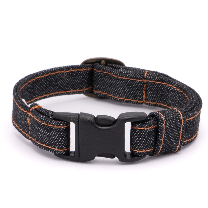 猫首輪 岡山児島デニム ブラック