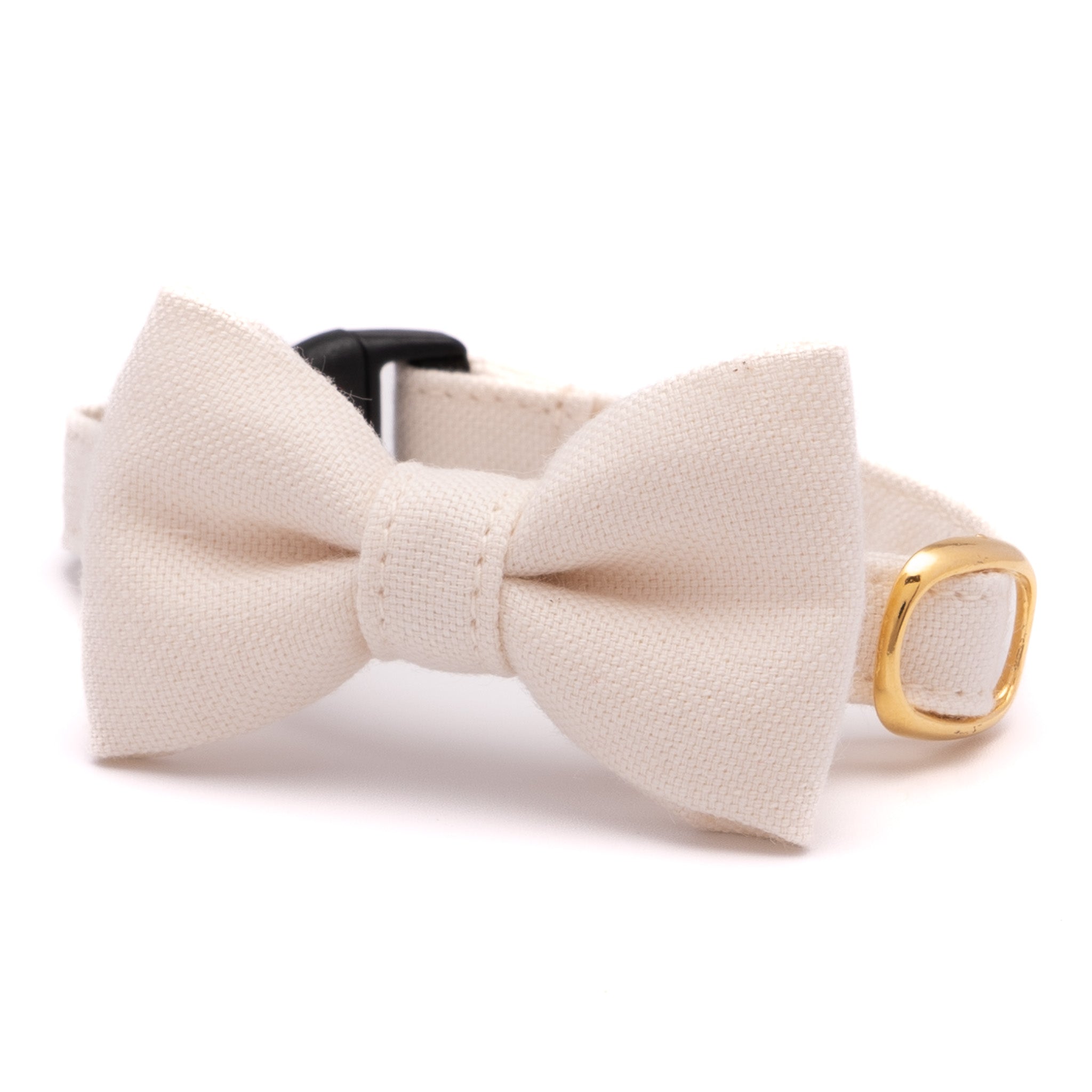 リボン付き猫首輪 オールコットン 無着色｜ぽぽねこ公式オンラインショップ