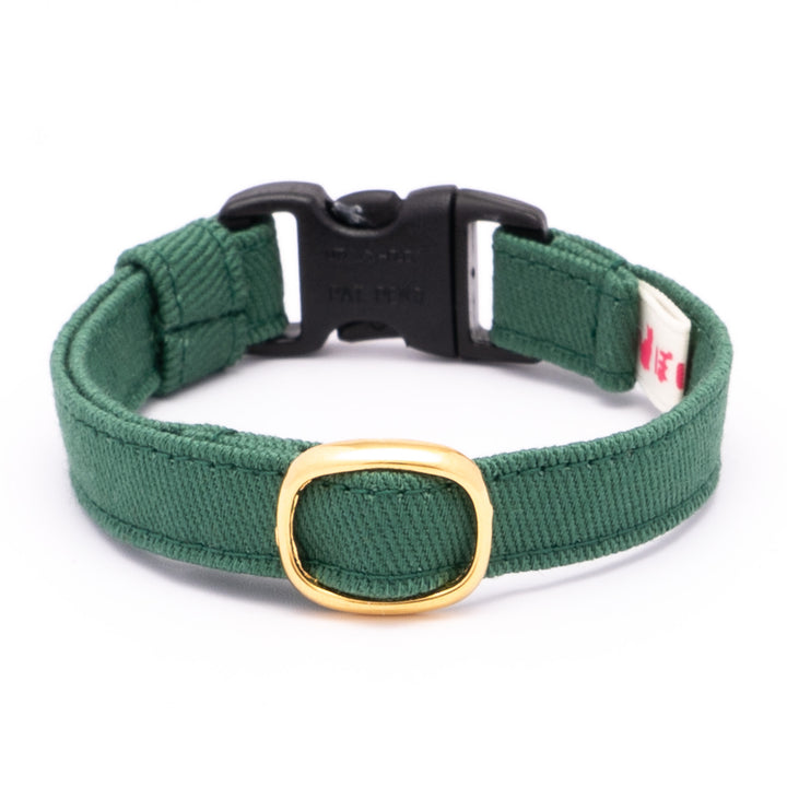 猫首輪 MUJIコットンツイル エバーグリーン【限定色】