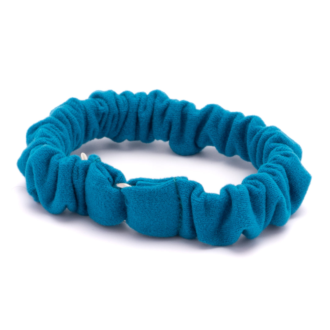 シュシュ猫首輪 ウルトラストレッチ 無地 ターコイズ